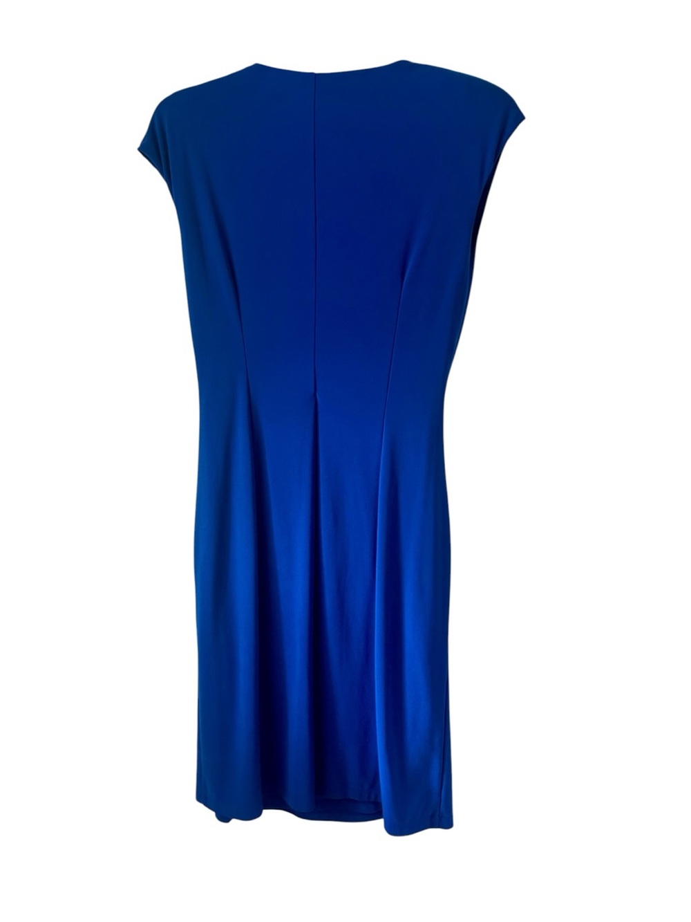Black Label by Evan Picone
Blue Sheath Wrap Dress Ruffle
Sleeveless V-Neck - Picture 4 of 6